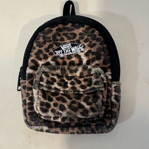 Vans Leopard Print Mini Backpack Keychain